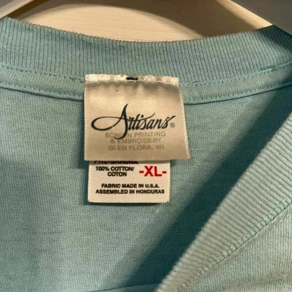 vintage artisans friends are flowers that never fade tshirt blue short sleeve XL - Picture 3 of 4